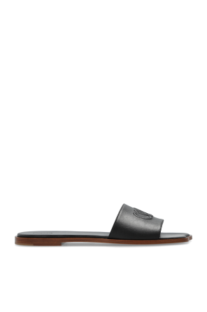 【送料&関税込】Ferragamo Black Rubber Lilou Slippers Ferragamo Black Rubber Lilou Slippers